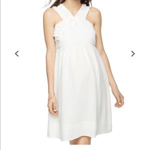 A pea in the Pod Silk Beaded Top Maternity Dress